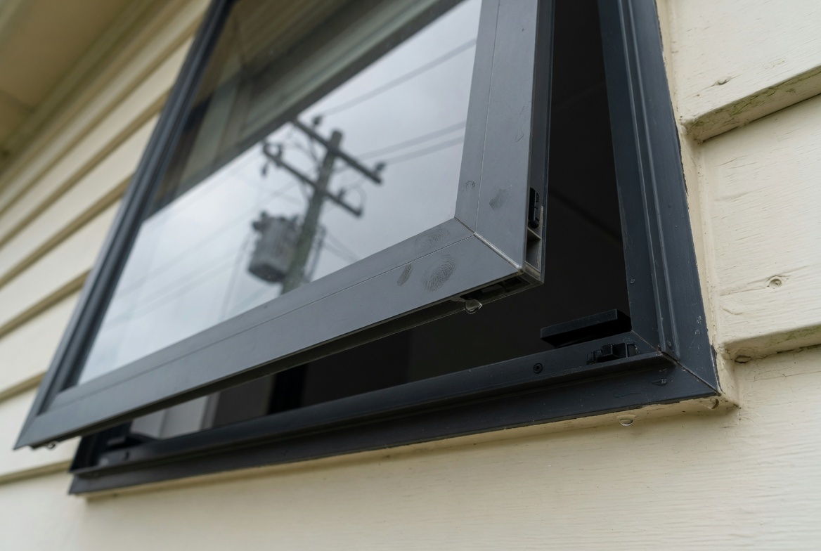 Aluminium double-hung window fitted into Auckland weatherboard home